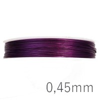 Fil câblé pour bijoux violet 0.45mm