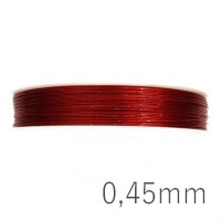 Fil câblé pour bijoux rouge 0,45mm