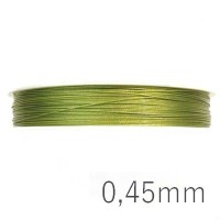 Fil câblé pour bijoux vert clair 0,38mm