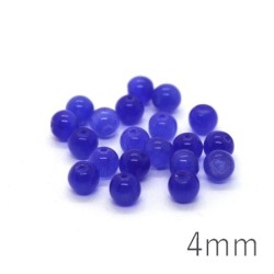 Perle oeil de chat 4mm bleu x20