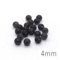 Perle oeil de chat 4mm gris foncé x20