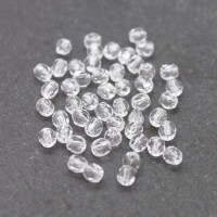 Perles à facettes 3mm cristal x50