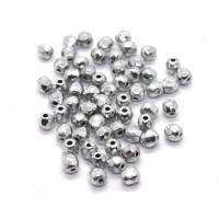 Perles à facettes 3mm argent x50