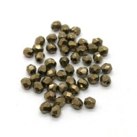 Perles à facettes 3mm bronze x50