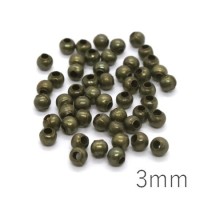 Perle métal creuse 3mm bronze x50