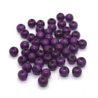 Perles magiques 4mm violet foncé x50