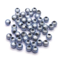 Perles magiques 4mm bleu clair x50