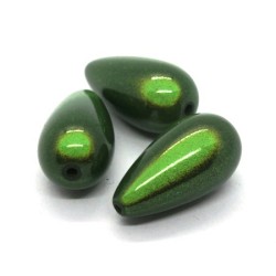 Perle magique goutte 23mm vert