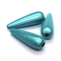Perle magique goutte 30mm turquoise x1