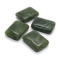 Perle rectangulaire 20mm jaspe vert