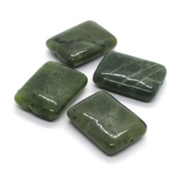 Perle rectangulaire 20mm jaspe vert