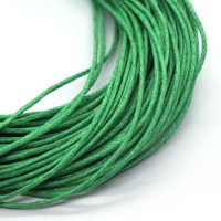 Cordon coton ciré 1mm vert