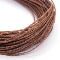 Cordon coton ciré 1mm marron
