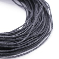 Cordon coton ciré 1mm gris foncé