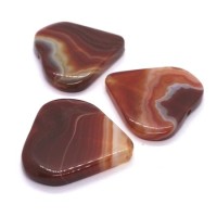 Perle coeur 28mm cornaline