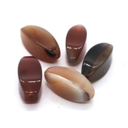 Perles olives taillées 20mm en cornaline