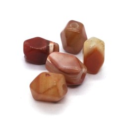 Perles rectangulaires taillées 12mm en cornaline