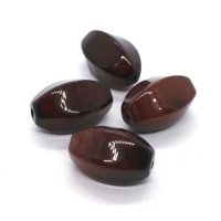 Perles olives taillées 18mm en cornaline