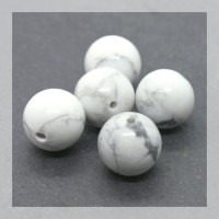 Perle ronde 12mm howlite blanche