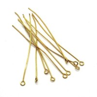Tiges clou anneau pour bijoux 60mm dorées