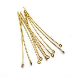 Tiges anneau pour bijoux 57mm dorées