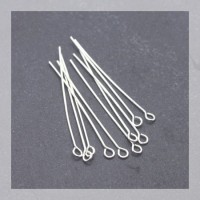 Tiges anneau pour bijoux 41mm argentées