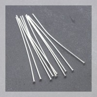 Tiges clou pour bijoux 57mm argentées
