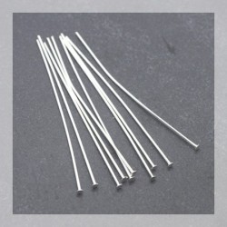 Tiges clou pour bijoux 57mm argentées