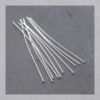 Tiges clou extra-fins pour bijoux 50mm argentées