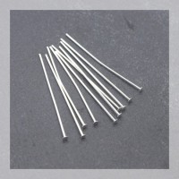 Tiges clou pour bijoux 38mm argentées