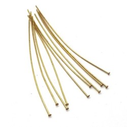 Tiges clou pour bijoux 70mm dorées