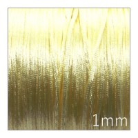 Cordon satin queue de rat 1mm jaune clair
