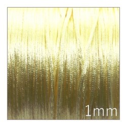 Cordon satin queue de rat 1mm jaune clair