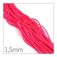 Fil de jade nylon tressé 1,5mm rose fluo