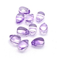Perle goutte en verre 6x9mm lilas x20
