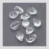 Perle goutte en verre 6x9mm cristal x20