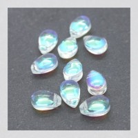 Perle goutte en verre 6x9mm cristal AB x20