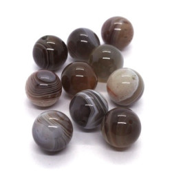 Perles rondes agate Botswana 12mm x5