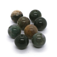 5 Perles rondes agate indienne 12mm