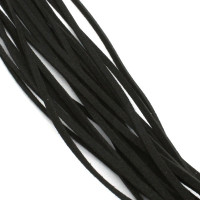 Cordon lacet suédine plat 2,5mm noir