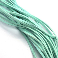 Cordon lacet suédine plat 2,5mm menthe