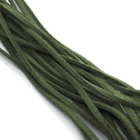 Cordon lacet suédine plat 2,5mm vert olivine