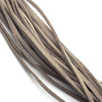 Cordon lacet suédine plat 2,5mm taupe