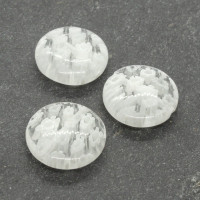 Perle verre millefiori disque 15mm blanc