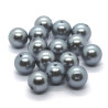 15 Perles nacrées en verre 8mm gris clair