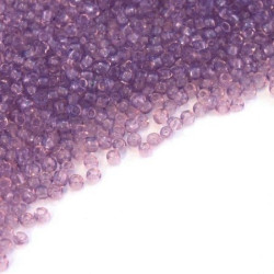 Perles mini rocailles mauve 1,5mm