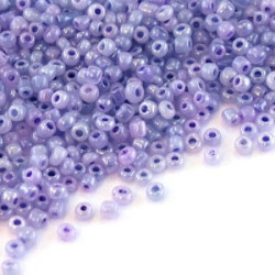 Perles de rocailles 2mm lavande nacré lustré