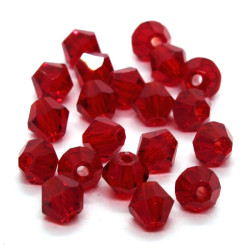 20 perles toupies en verre 6mm siam