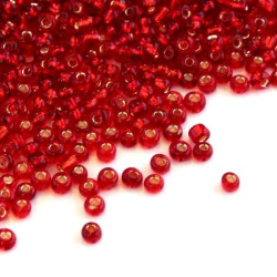 Perles de rocailles 2mm rouge