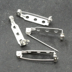 Supports pour broches épingles 25mm argentés